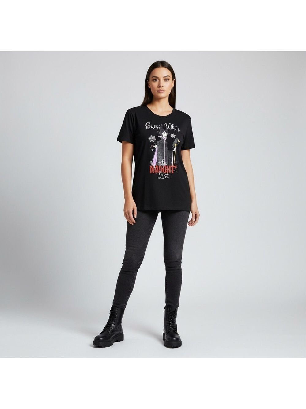 Maleficient Naughty List Disney Tee Shirt Ladies Size 1X